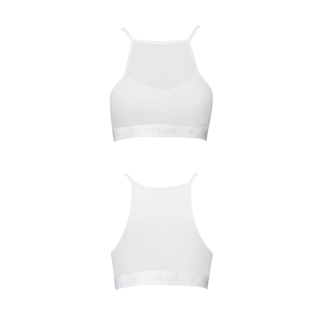 Спортивний топ з прозорою вставкою Passion PS006 TOP S, white