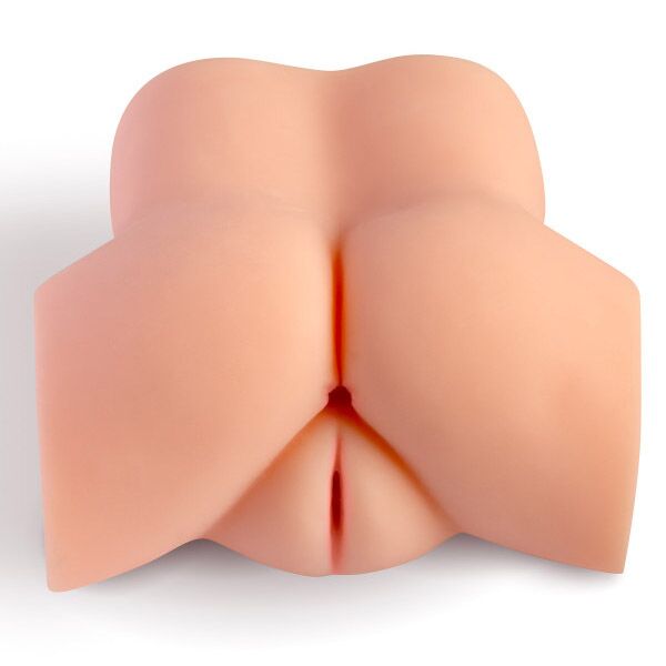 Мастурбатор-півторс з вібрацією Real Body Real Tess, вагіна та анус, 18х15см