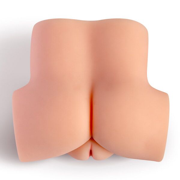 Мастурбатор-півторс з вібрацією Real Body Real Tess, вагіна та анус, 18х15см