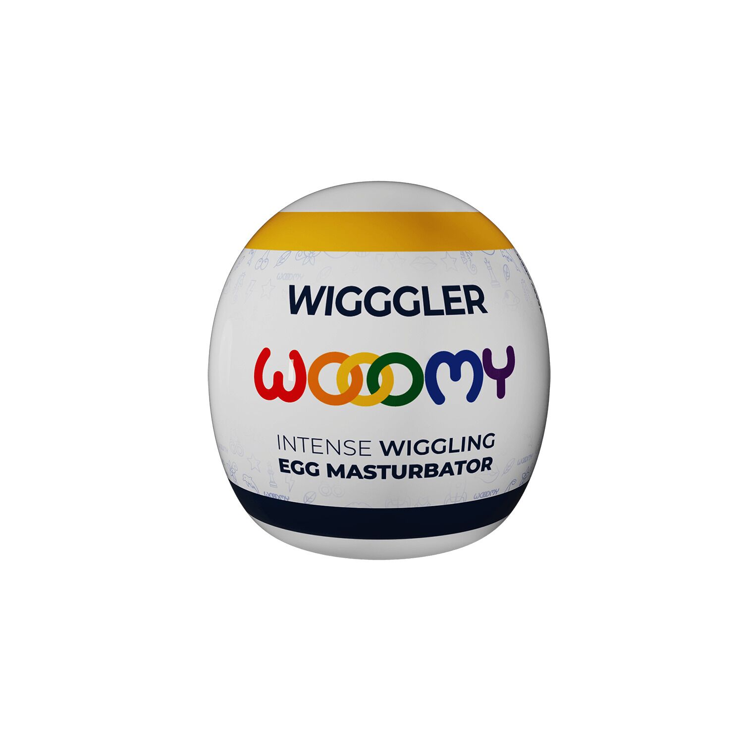 Мастурбатор-яйце Wooomy Wigggler Mini Masturbator, дуже ніжний, пробник лубриканту Amorean 1 мл