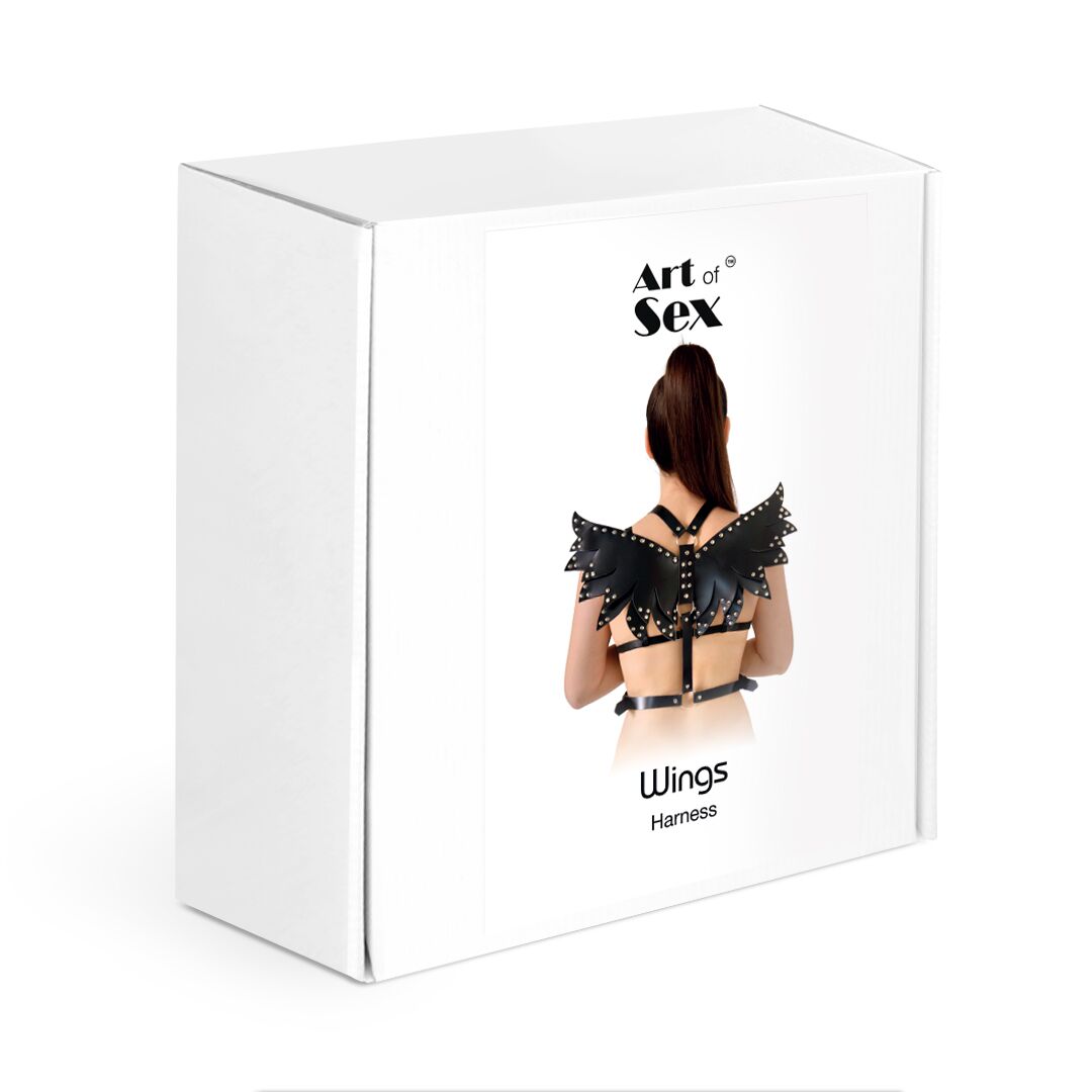 Жіноча портупея Art of Sex - Wings чорна XS-M, екошкіра