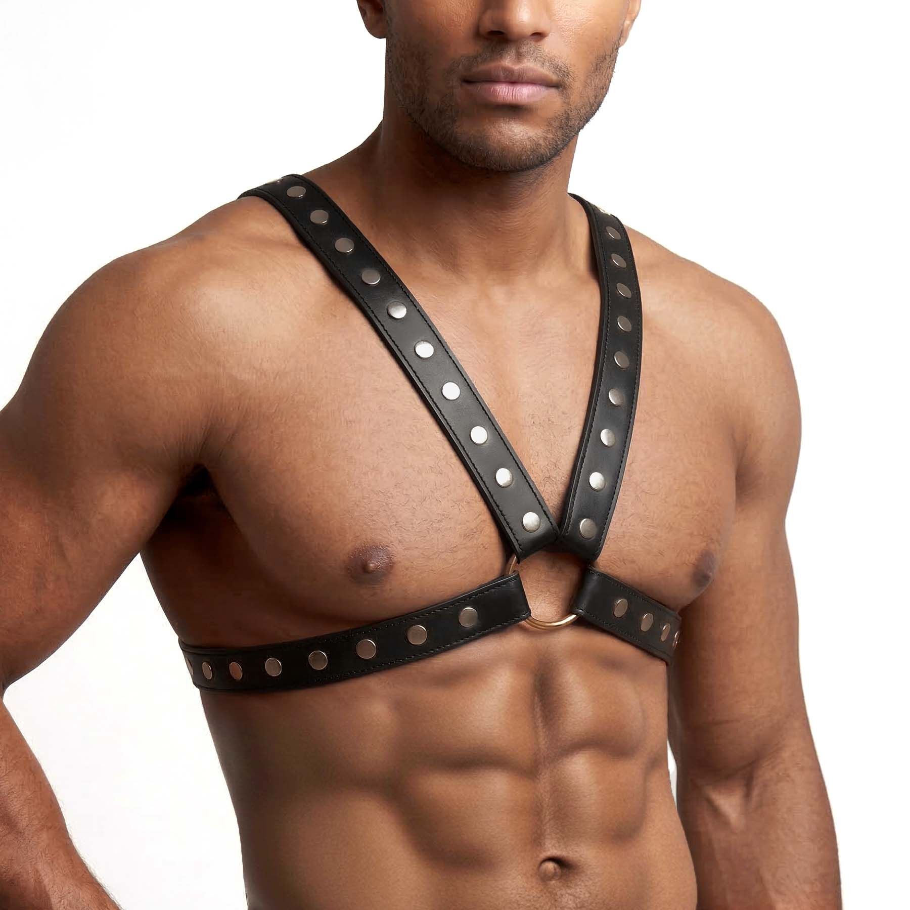 Чоловіча портупея Art of Sex - Spartacus, натуральна, колір чорний,