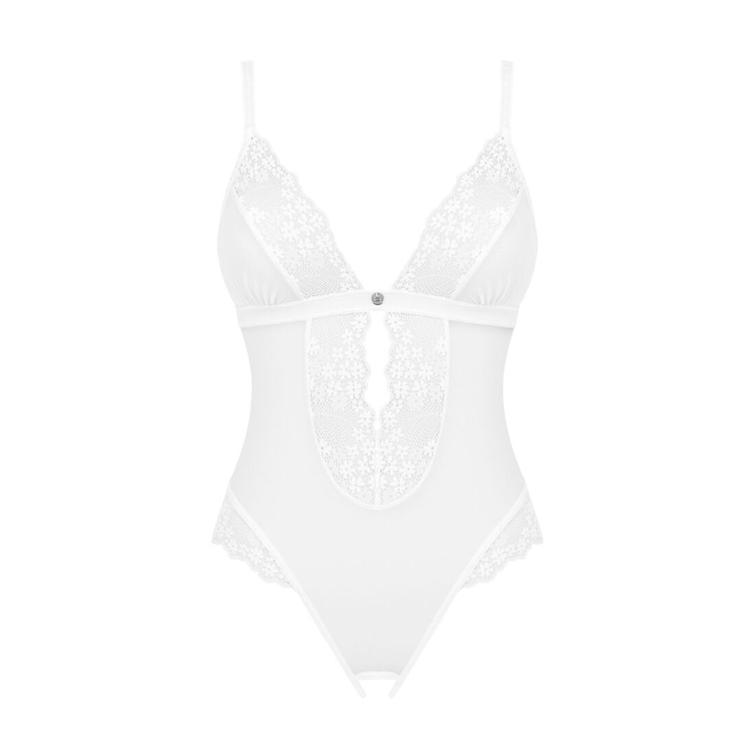 Еротичне напівпрозоре боді Obsessive Heavenlly crotchless teddy XL/2XL, з доступом