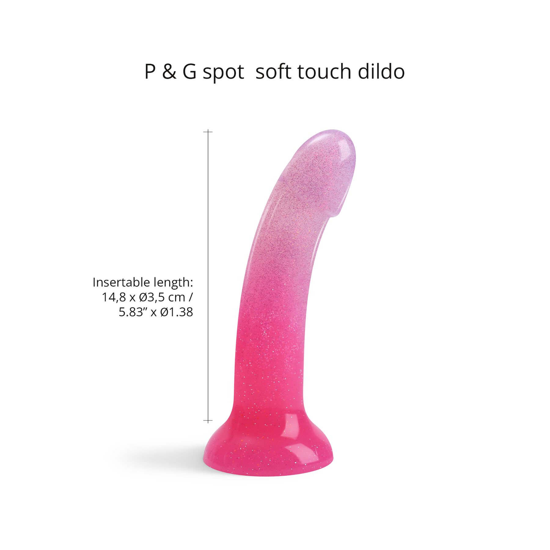 Дилдо з рожевим градієнтом та блискітками Love To Love DILDOLLS - SUNRISE, ультрам’який