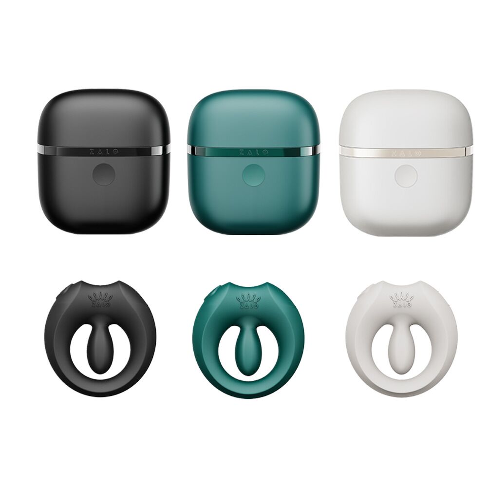 Ерекційне смарт-віброкільце Zalo Apis Ivory White, до 4 годин роботи, зарядний кейс