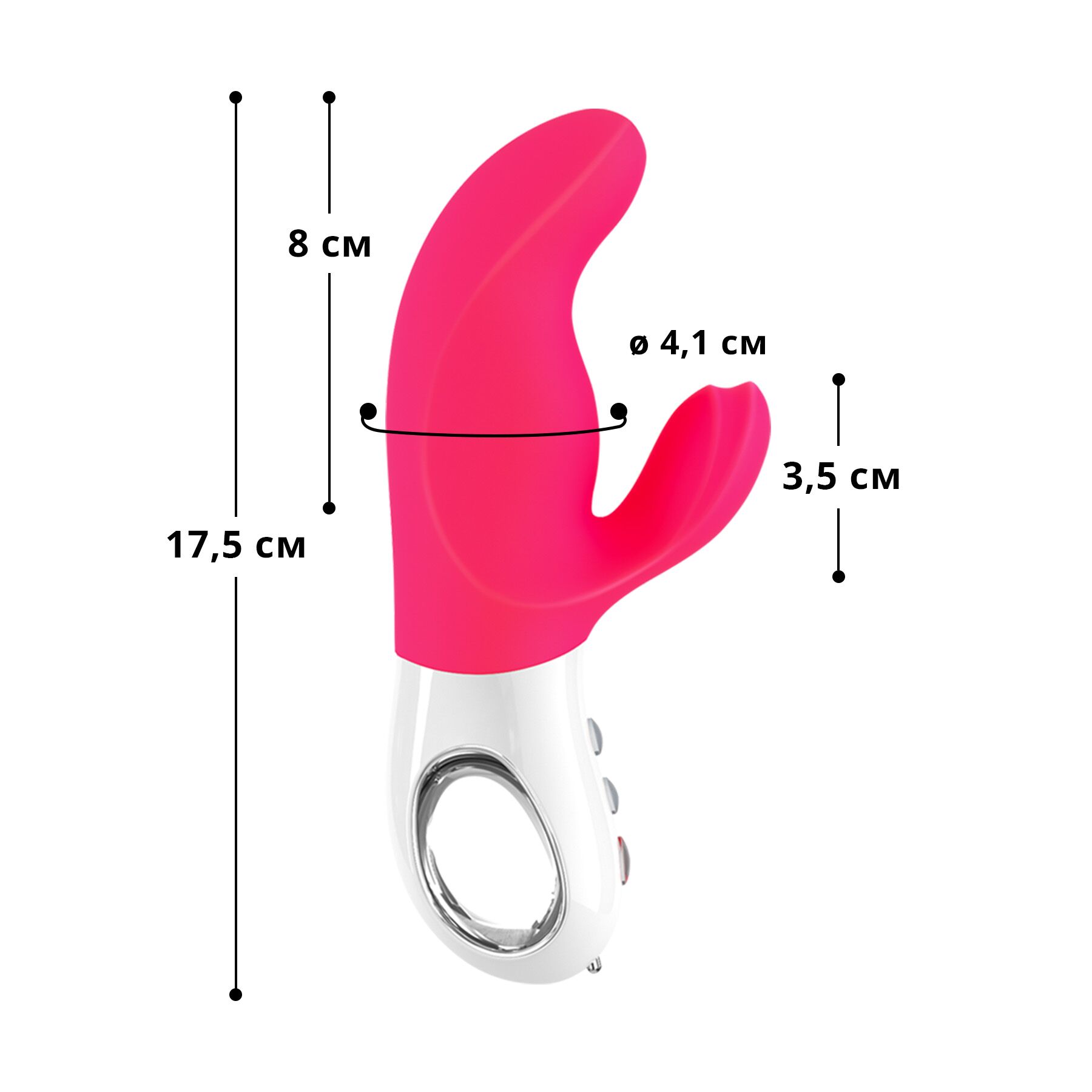 Вібратор-кролик Fun Factory MISS BI pink/white, 2 незалежні мотори, діаметр 4,2 см