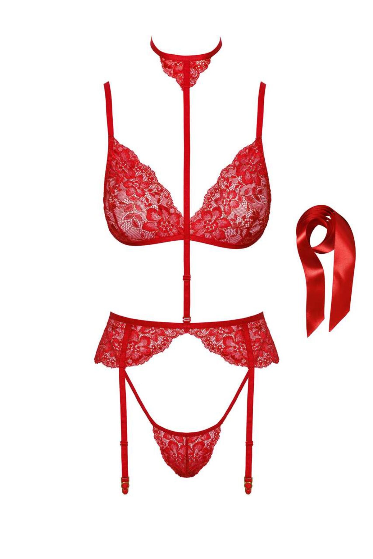 Комплект Kissable Bondage Kiss Set Red L/XL