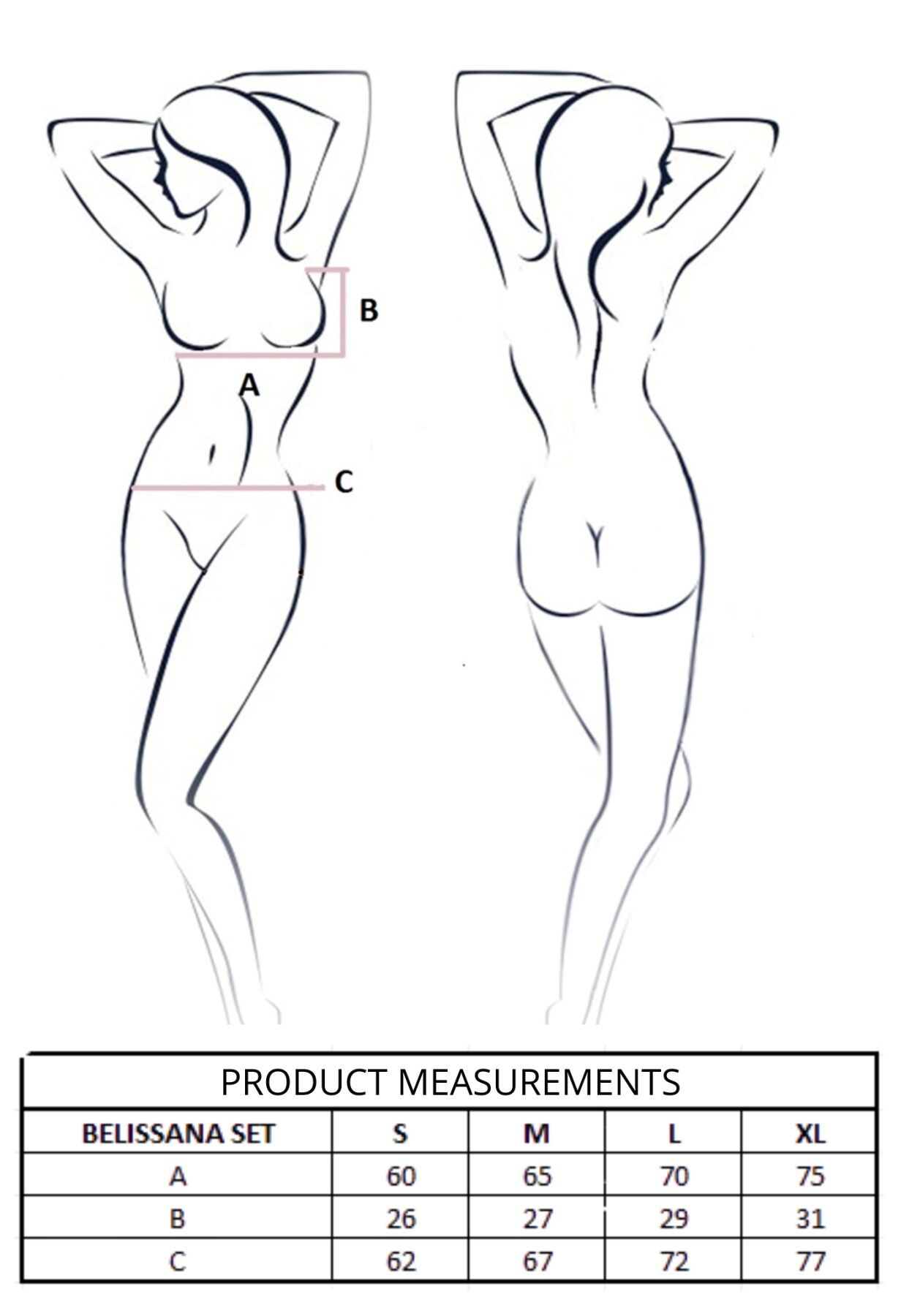 Комплект Passion BELISSANA SET white L