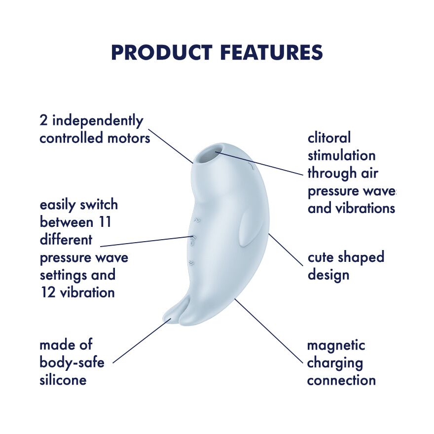 Вакуумний кліторальний стимулятор з вібрацією Satisfyer Seal You Soon, 2 незалежні мотори