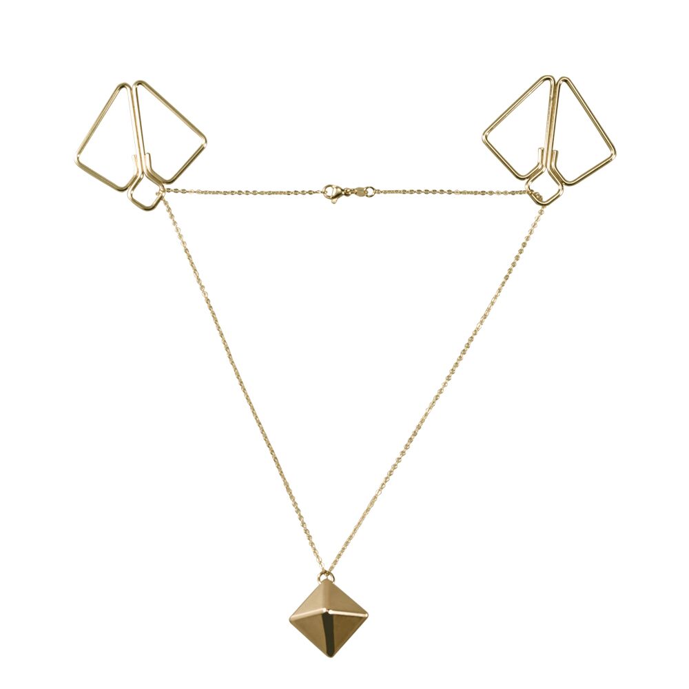 Затискачі для сосків з важкою підвіскою LOCKINK Nipple Clamps with Heavy Pendant - Golden