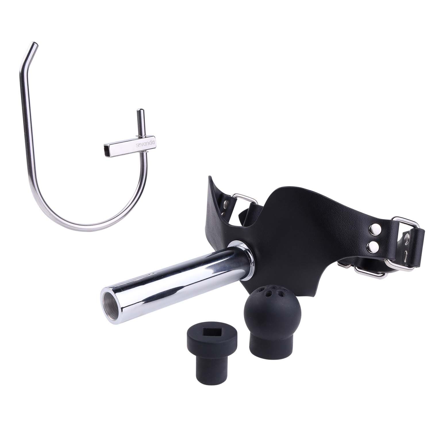 Набір для домінування LOCKINK SEVANDA Objectification Bathroom Set, маска та 4 насадки