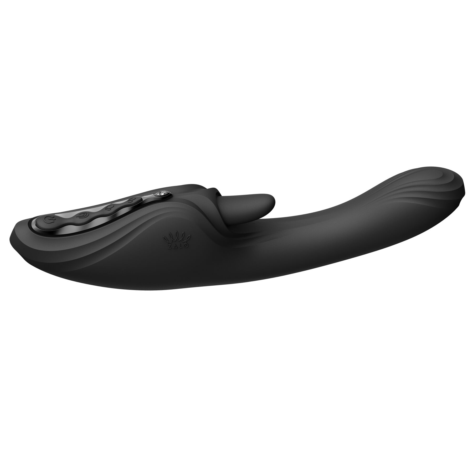 Смарт-вібратор Zalo Ares Obsidian Black, підігрів, 3 мотори, язичок для клітора, стимуляція точки G