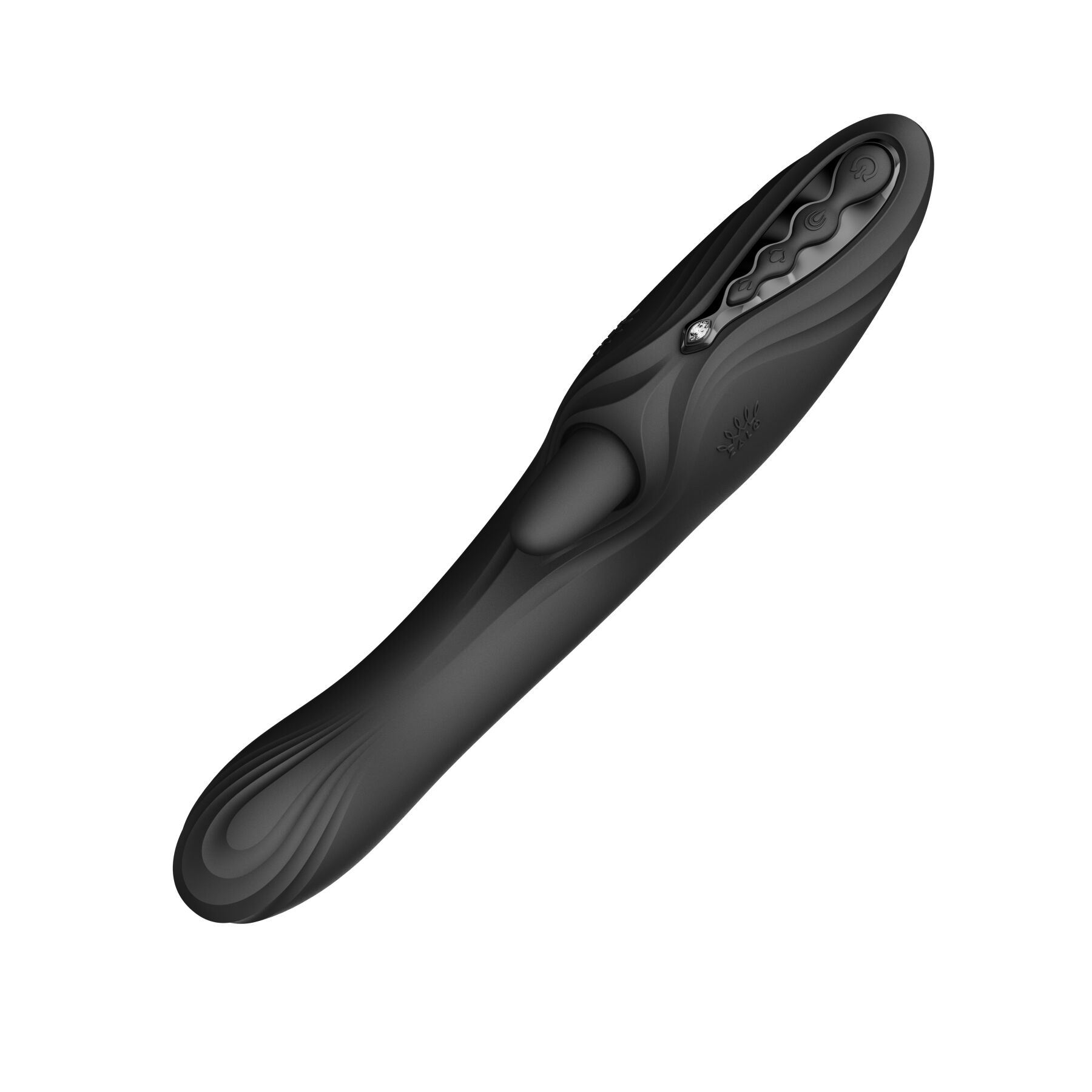 Смарт-вібратор Zalo Ares Obsidian Black, підігрів, 3 мотори, язичок для клітора, стимуляція точки G