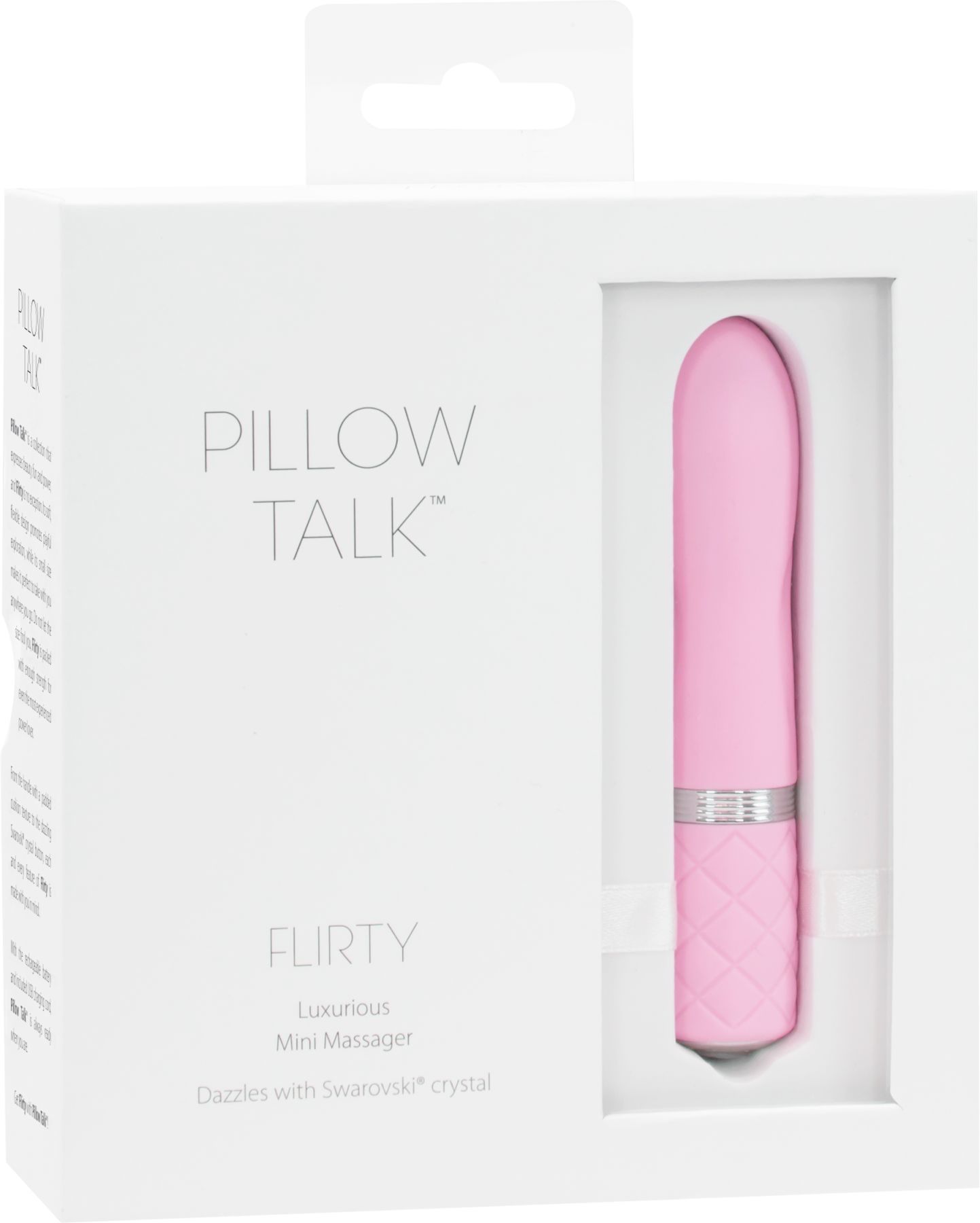 Розкішний вібратор PILLOW TALK - Flirty Pink з кристалом Swarovski, гнучка головка