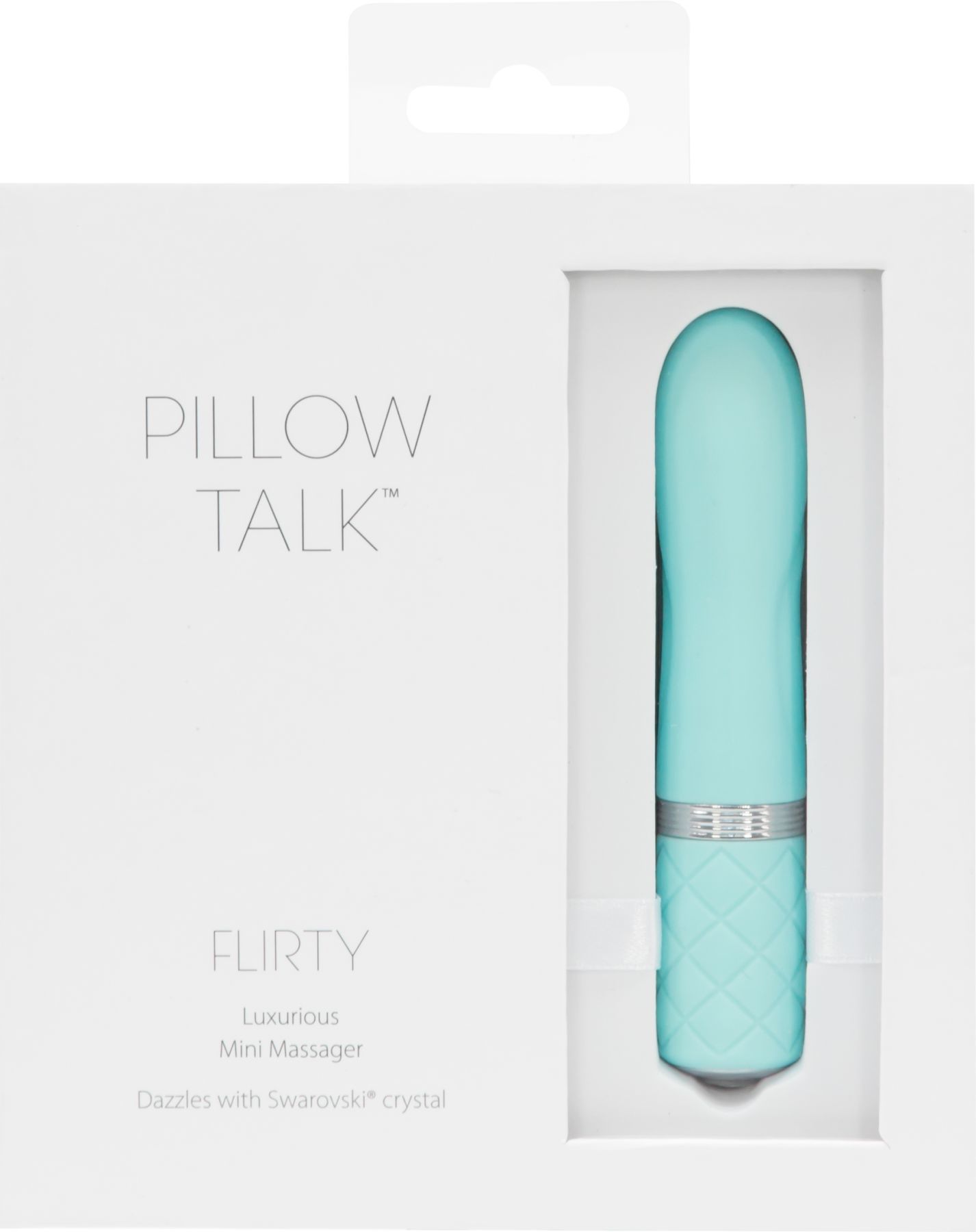 Розкішний вібратор PILLOW TALK - Flirty Teal з кристалом Swarovski, гнучка головка