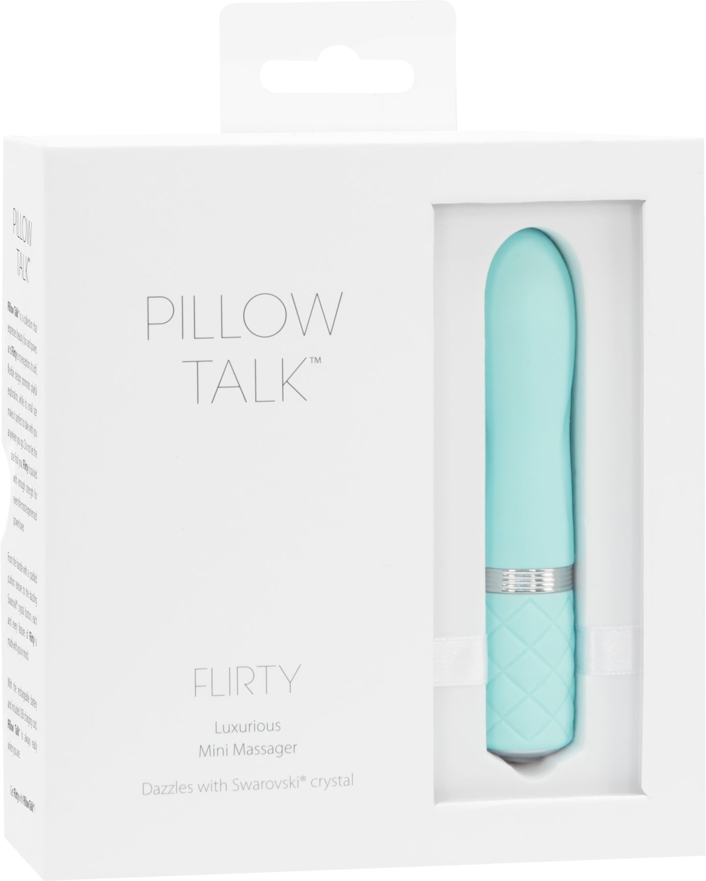 Розкішний вібратор PILLOW TALK - Flirty Teal з кристалом Swarovski, гнучка головка