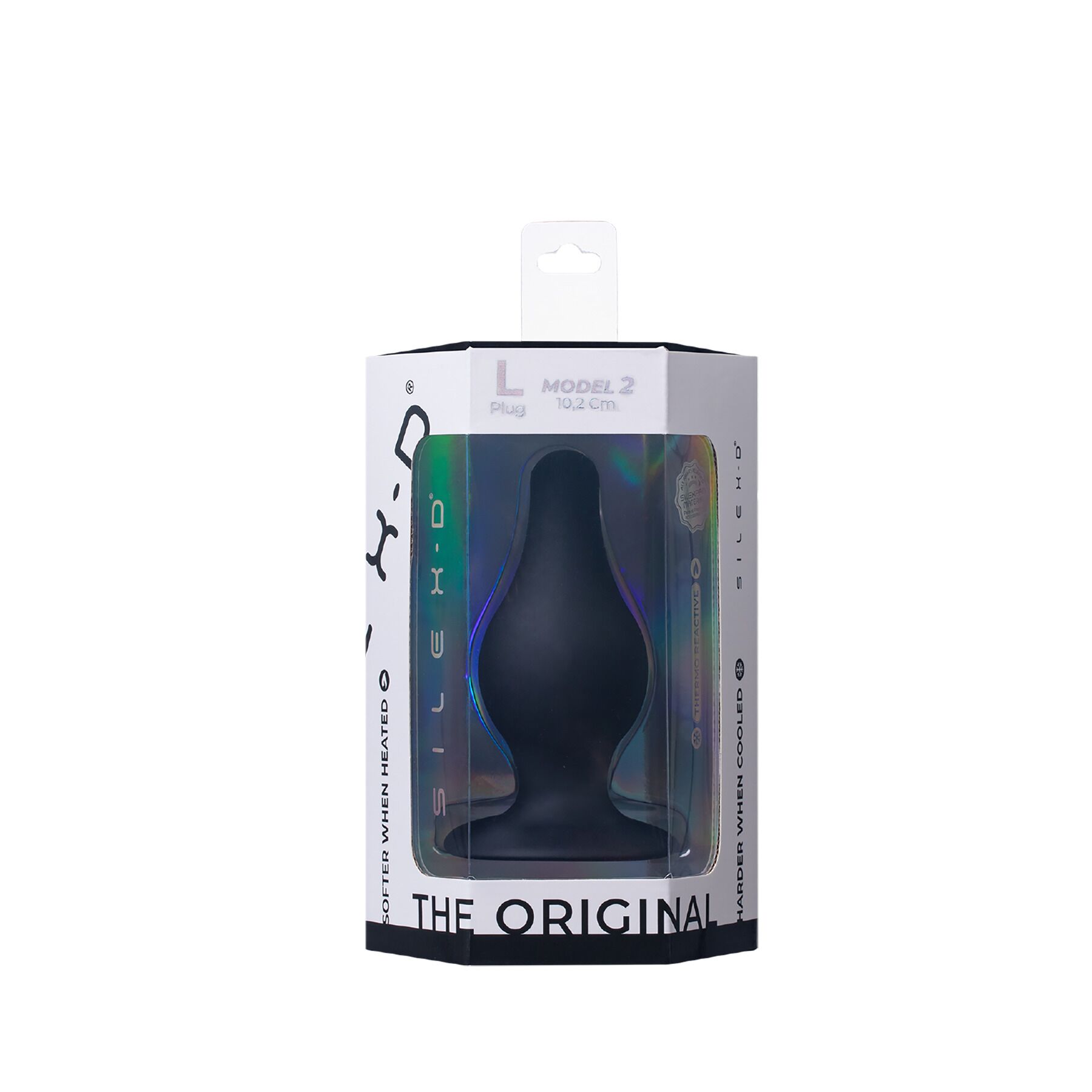 Анальна пробка SilexD (Model 2 size L) двошаровий, силікон+Silexpan, діаметр 4,5 см