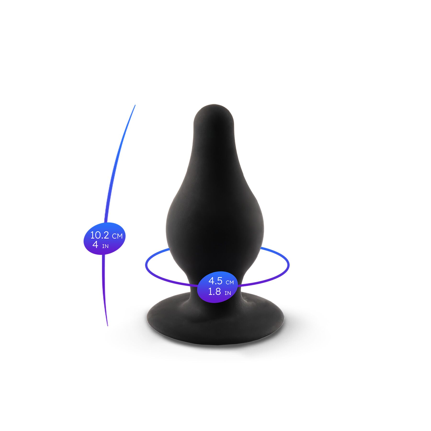 Анальна пробка SilexD (Model 2 size L) двошаровий, силікон+Silexpan, діаметр 4,5 см