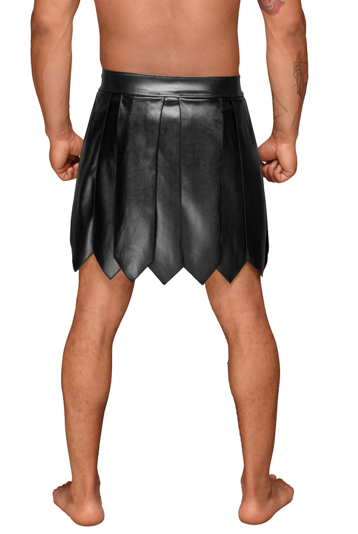 Чоловіча спідниця гладіатора Noir Handmade H053 Eco leather men's gladiator skirt, L, екошкіра