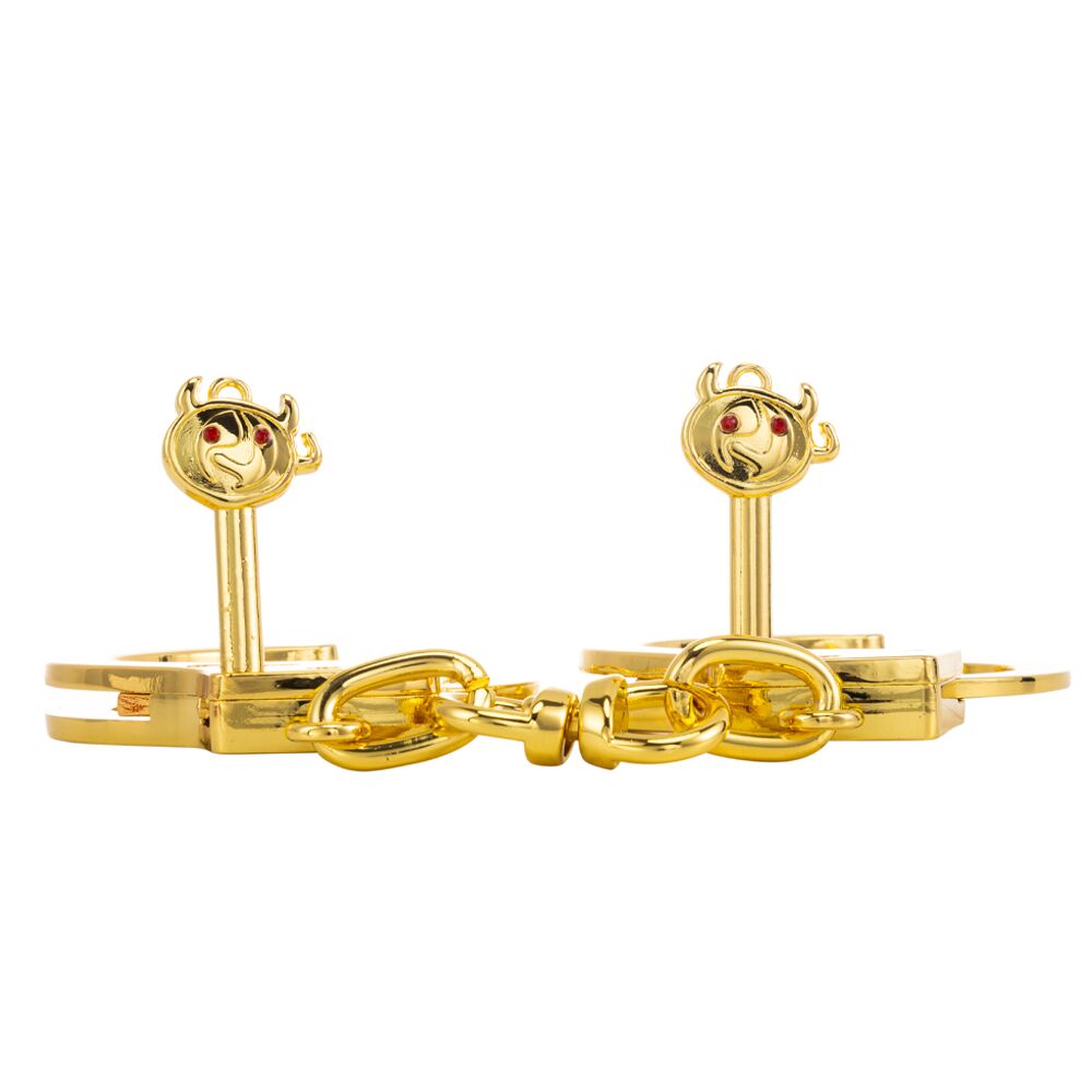 Наручники LOCKINK Pretty-sub Handcuffs, золотисті, металеві, можна відкрити без ключа