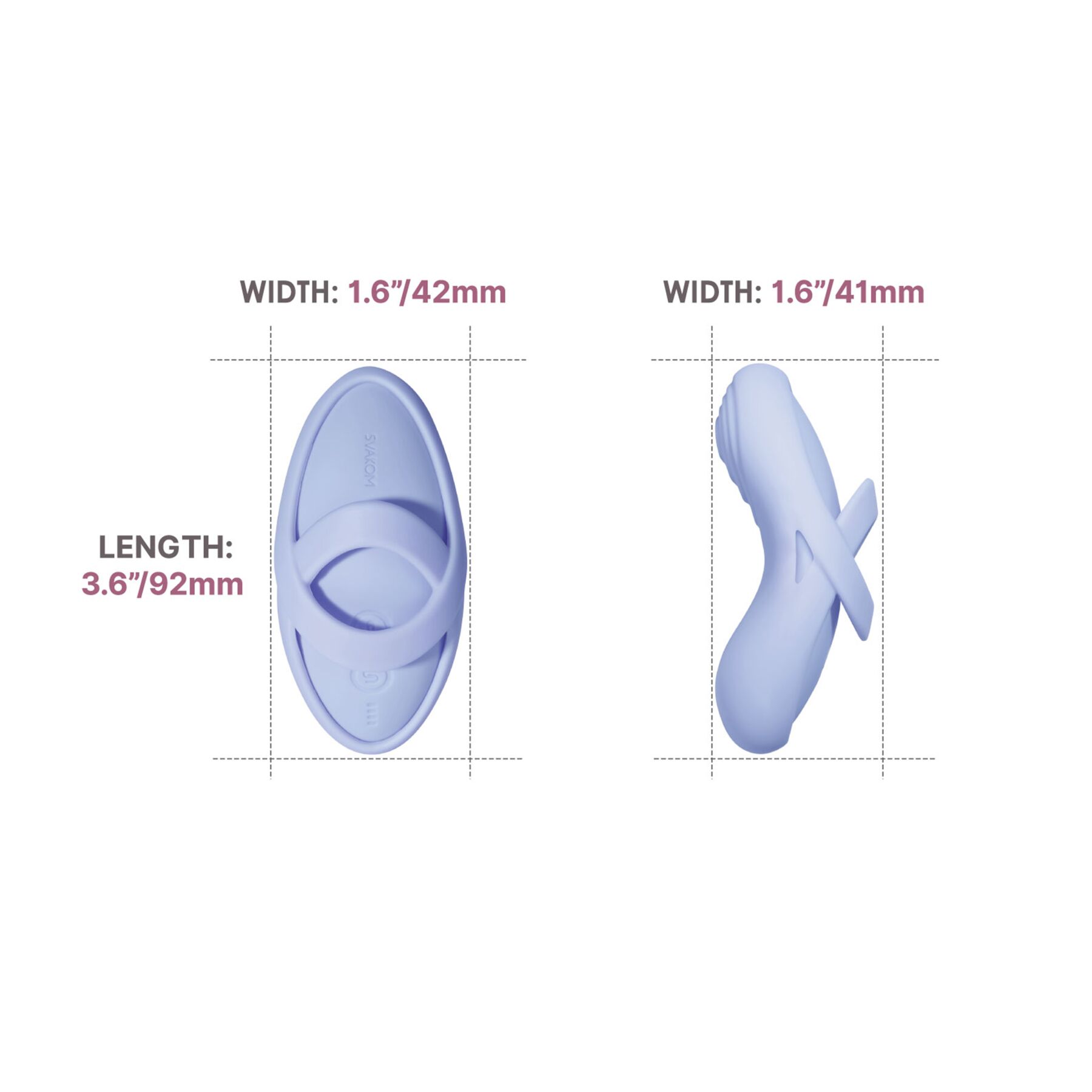 Смарт-вібратор для клітора Svakom Echo 2 Sky Blue, підігрів до 38 °C, знімна насадка на палець