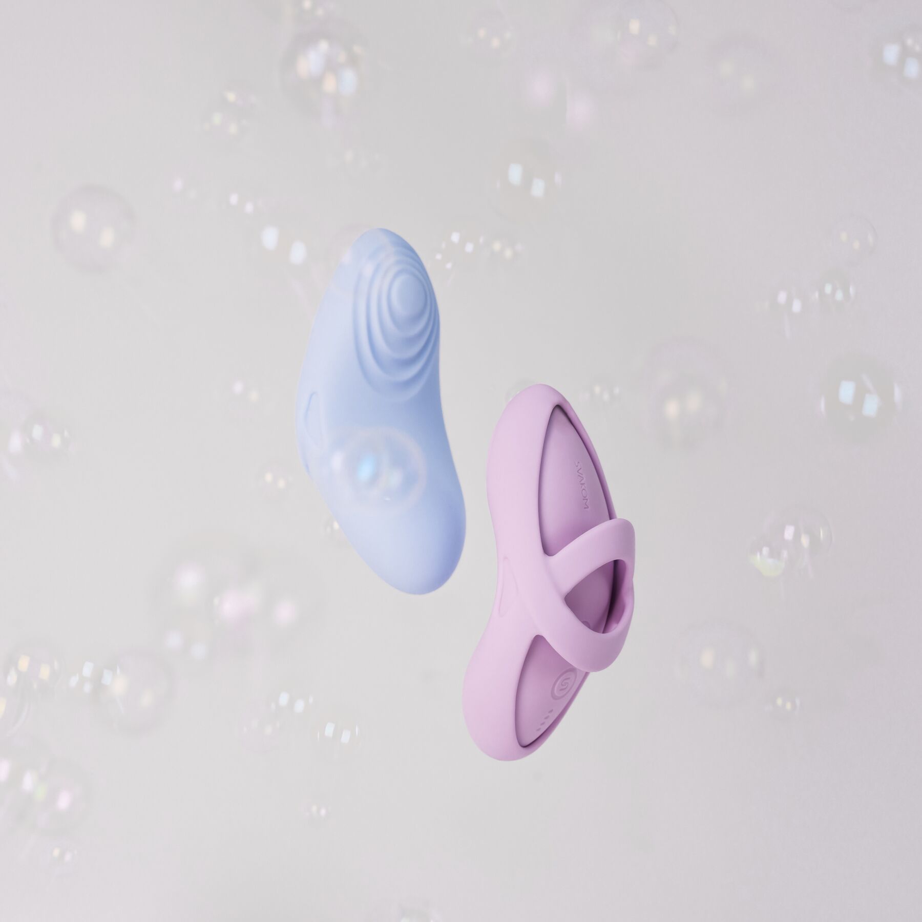 Смарт-вібратор для клітора Svakom Echo 2 Sky Blue, підігрів до 38 °C, знімна насадка на палець