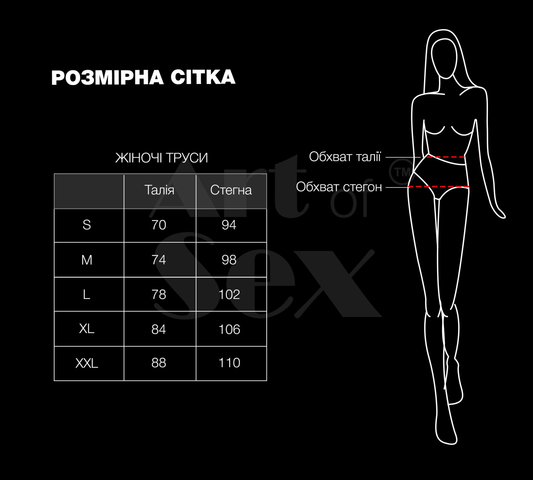 Жіночі трусики Art of Sex - Love Червоні розмір L