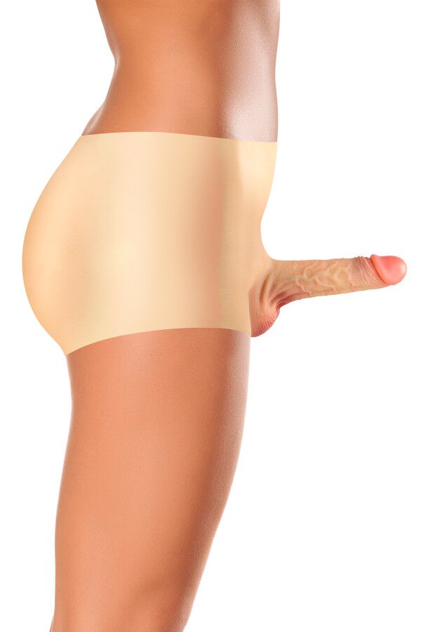 Силіконові трусики з порожнистим фалоімітатором Real Body Real Manly Hollow, L/XL, для нього