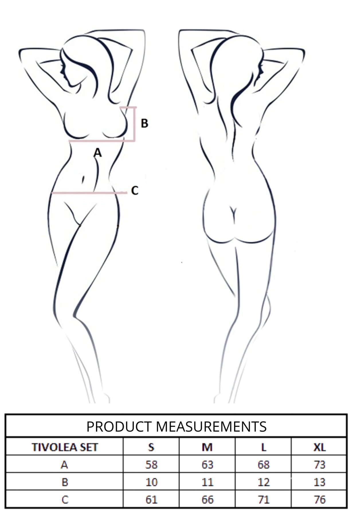 Комплект Passion TIVOLEA SET black S