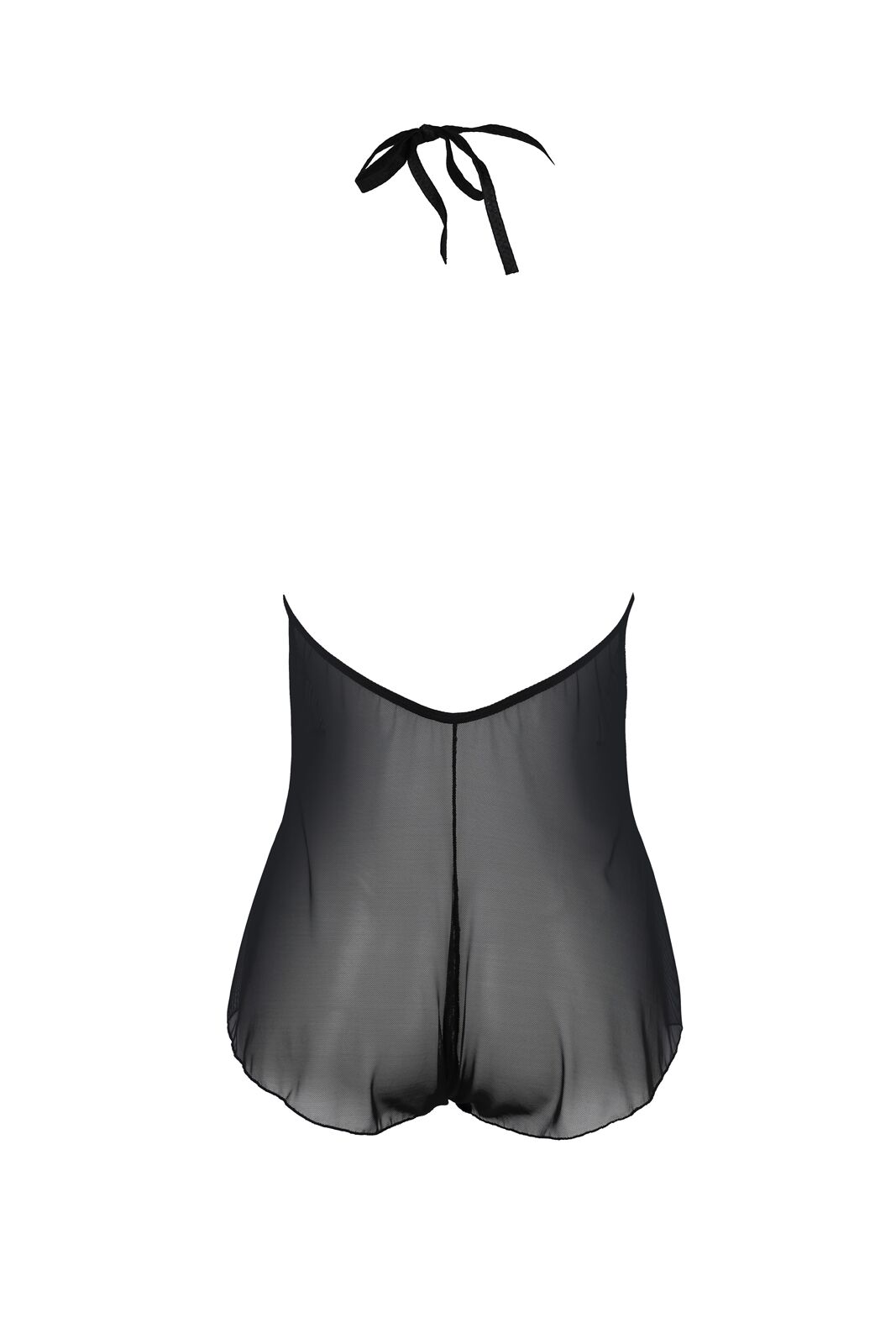 Боді Passion LEAFA BODY black, XXL/XXXL на зав'язках, м'яка чашка, низ у вигляді шортиків