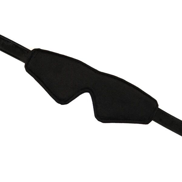 Маска на очі Liebe Seele Boudoir Amor Blindfold Black, щільне прилягання, оксамитовий фініш