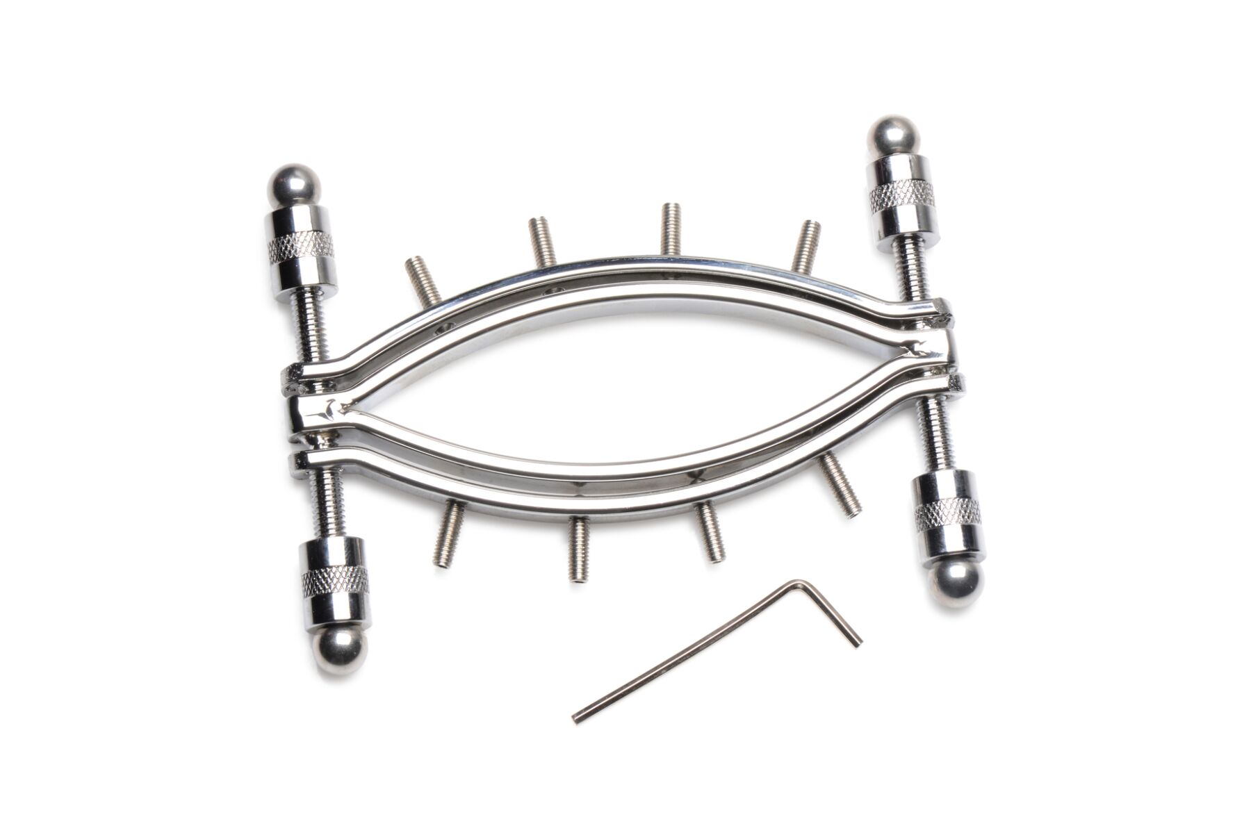 Затискач для вагіни Master Series: Spread 'Em Poker Vagina Clamp with Adjustable Pressure Screws, ши