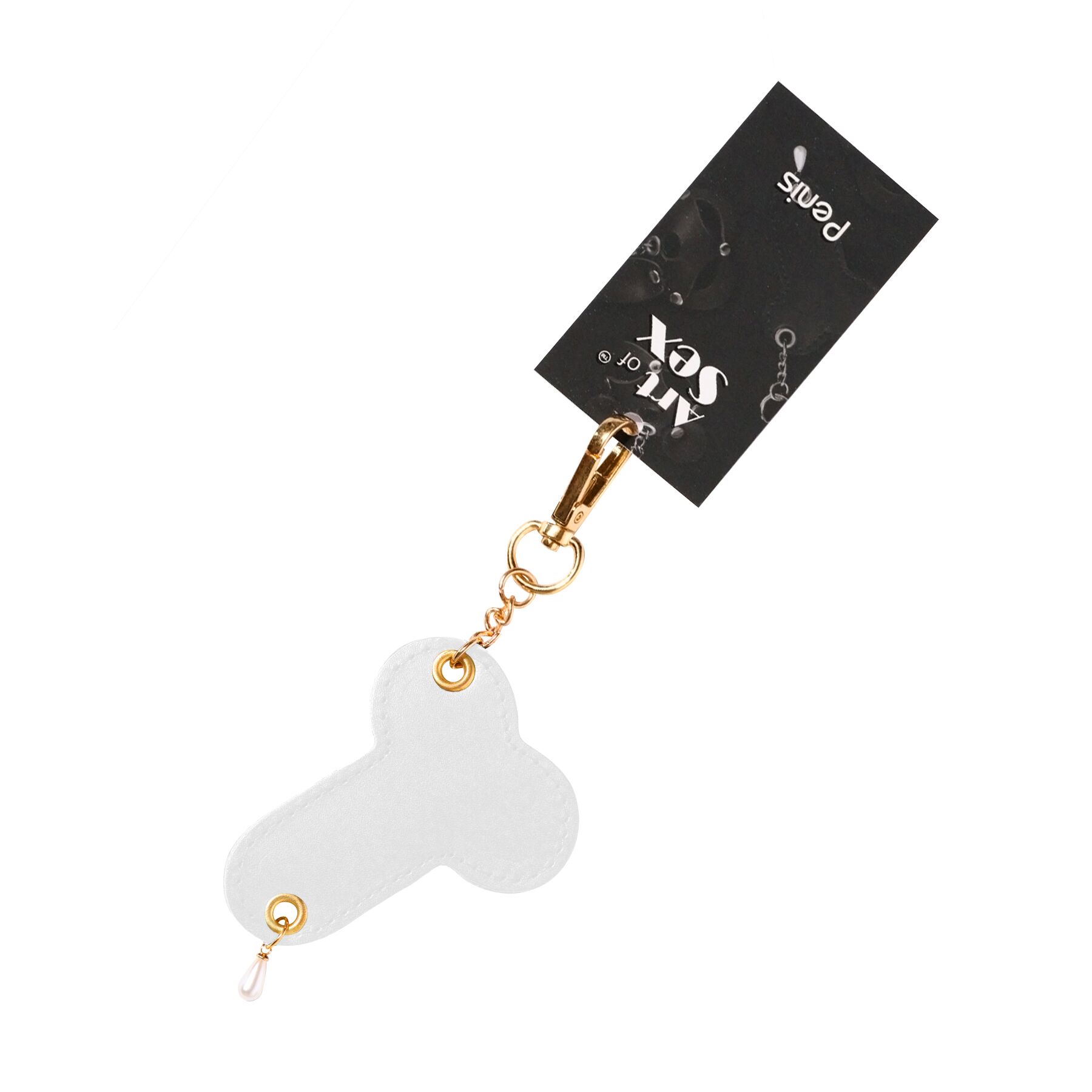 Брелок на карабіні для ключів Art of Fhallus, Білий