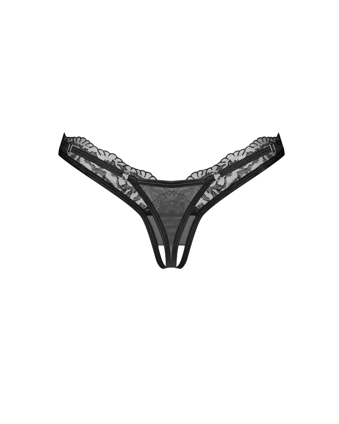 Трусики Obsessive Arrowel Black crotchless thongs S/M