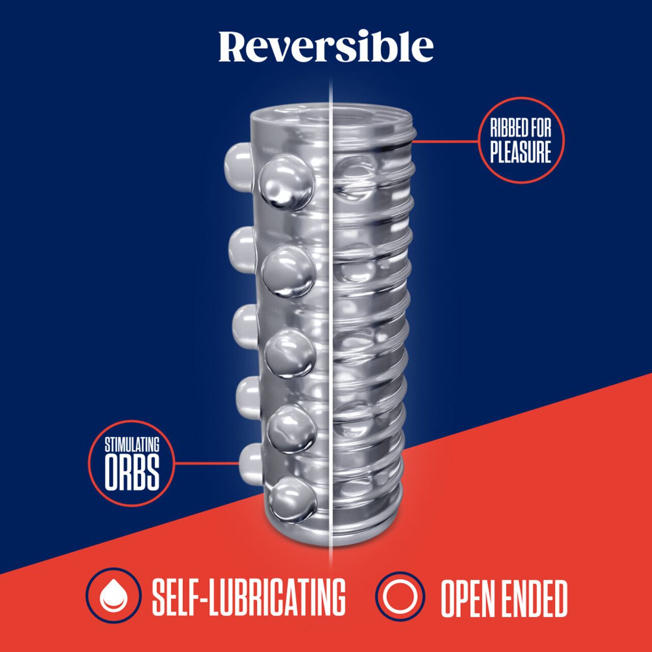 Мастурбатор Blush Rize – Swich Glow in the Dark Masturbator Clear, двосторонній, світиться в темряві