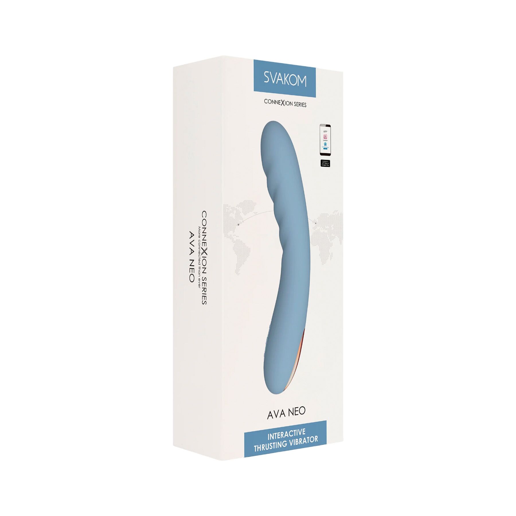 Смарт-вібратор з пульсацією Svakom Ava Neo Cornflower Blue, 15 режимів роботи, водонепроникний