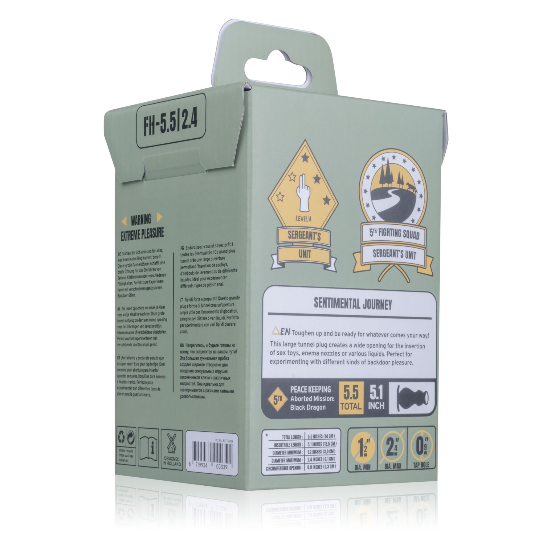 Анальна пробка BUTTR - Foxhole Hollow Butt Plug