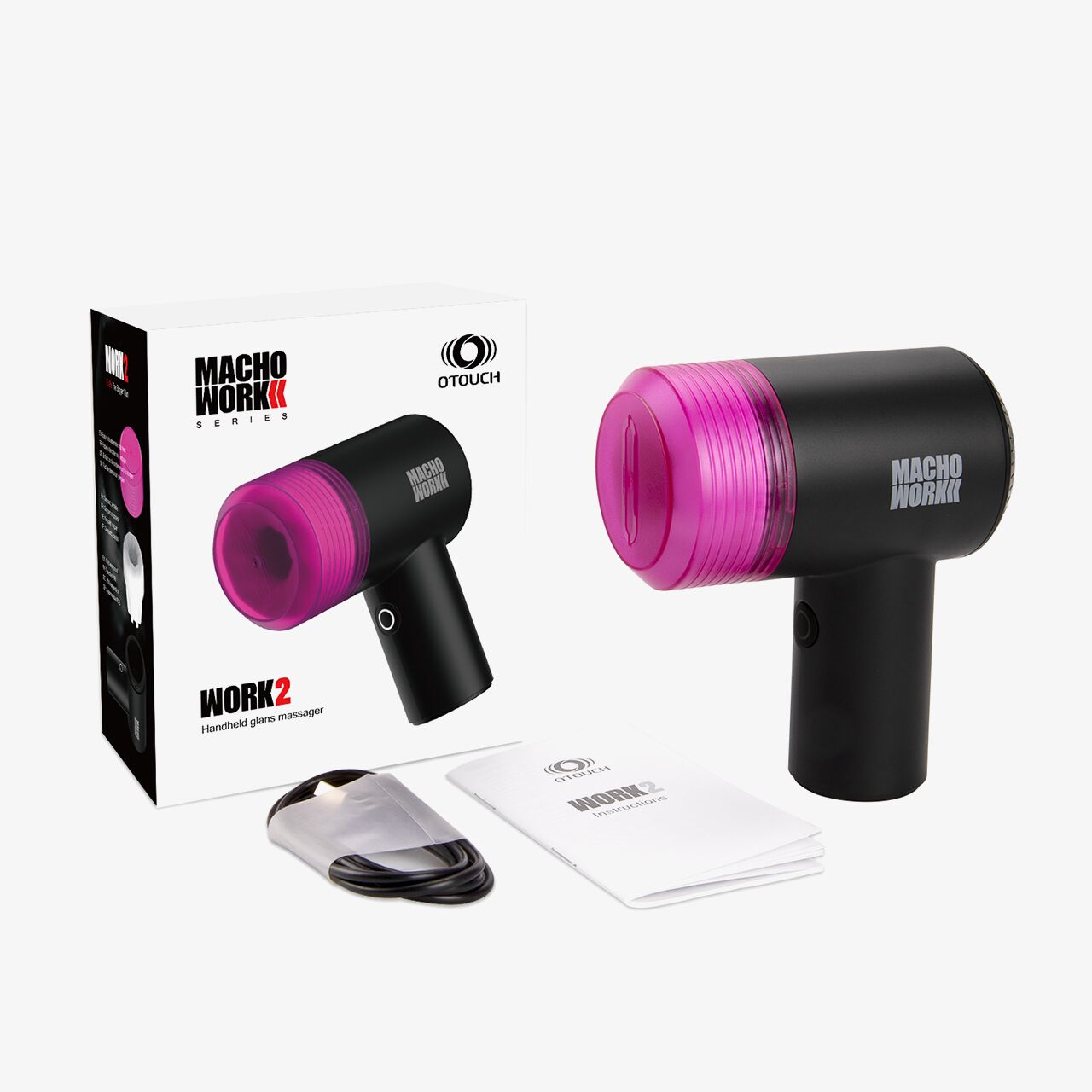 Мастурбатор для головки члена Otouch MACHO WORK 2, пульсація та посмоктування, 10 режимів