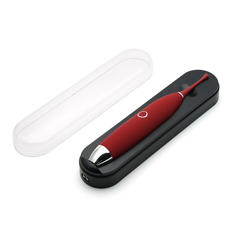 Кліторальний вібратор KISTOY C-King Red, з двома дод. насадками, потужна прицільна стимуляція