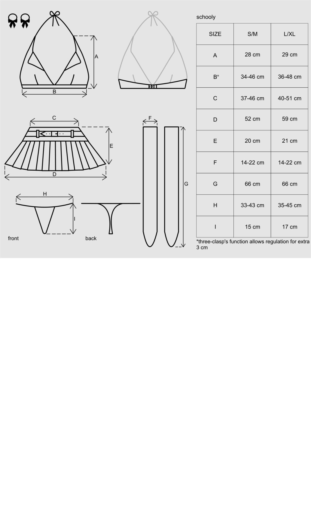 Еротичний костюм школярки з мініспідницею Obsessive Schooly 5pcs costume S/M, біло-червоний