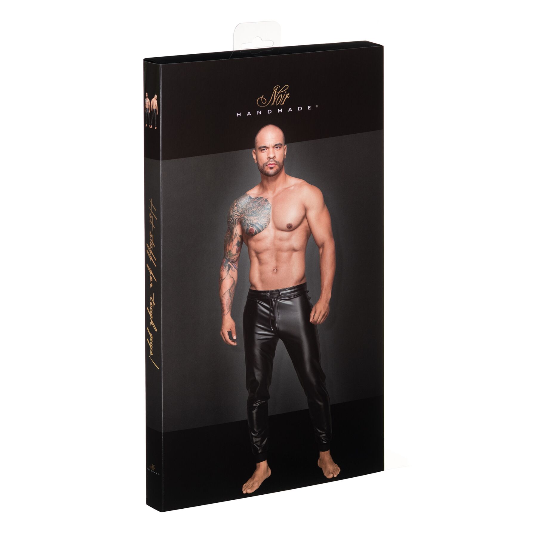 Чоловічі трегінси Noir Handmade H063 Powerwetlook treggings, L, мокрий ефект