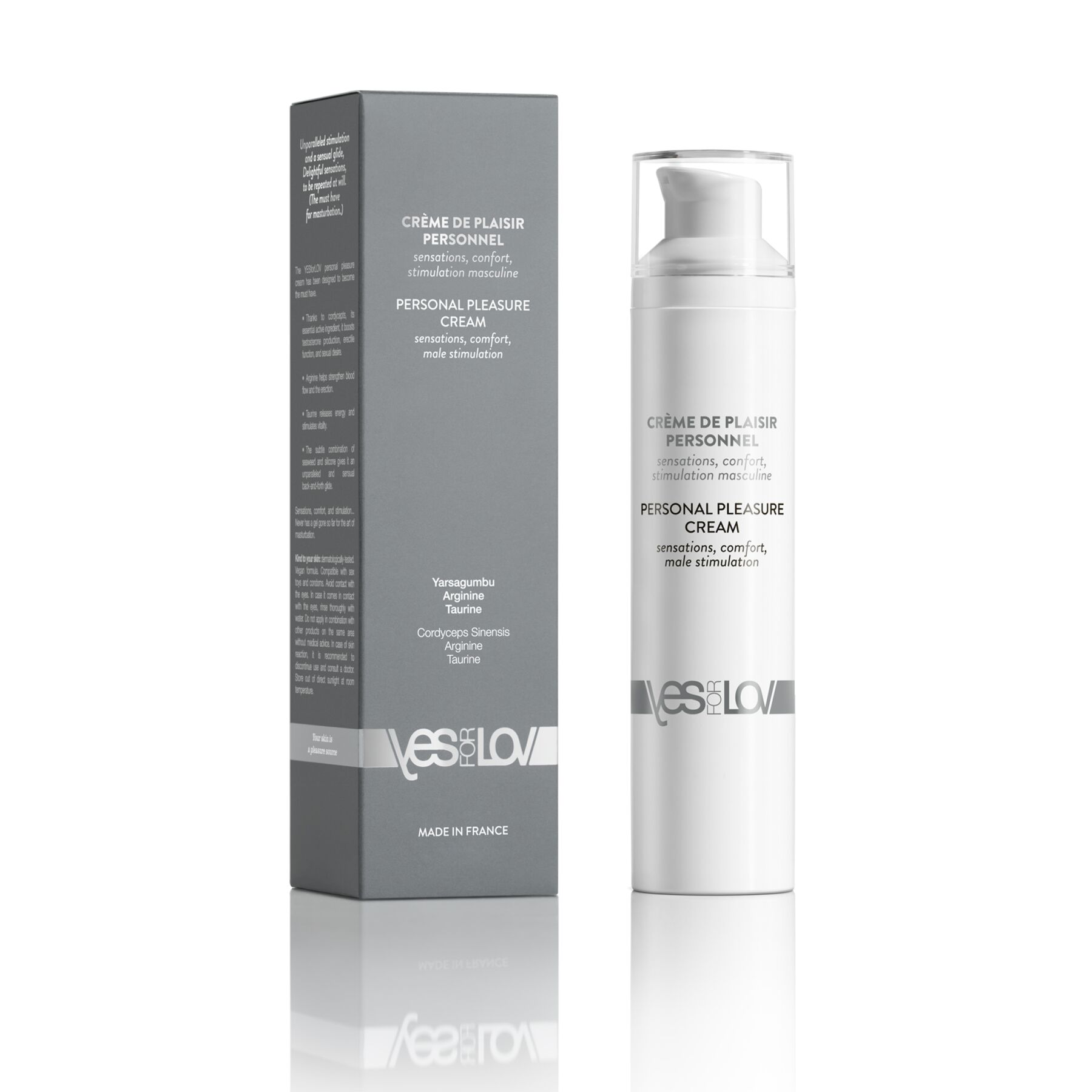 Крем для мастурбації YESforLOV PERSONAL PLEASURE CREAM 50 мл, посилює ерекцію, екстракт кордицепсу