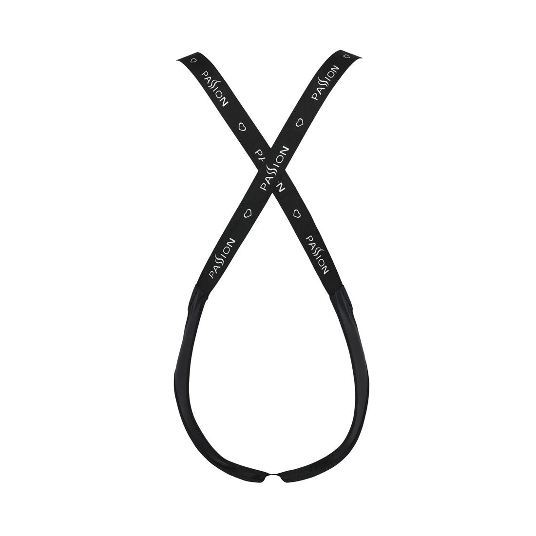 Чоловіче відкрите боді Passion 027 BRUNO XXL/XXXL Black, під латекс, на шлейках