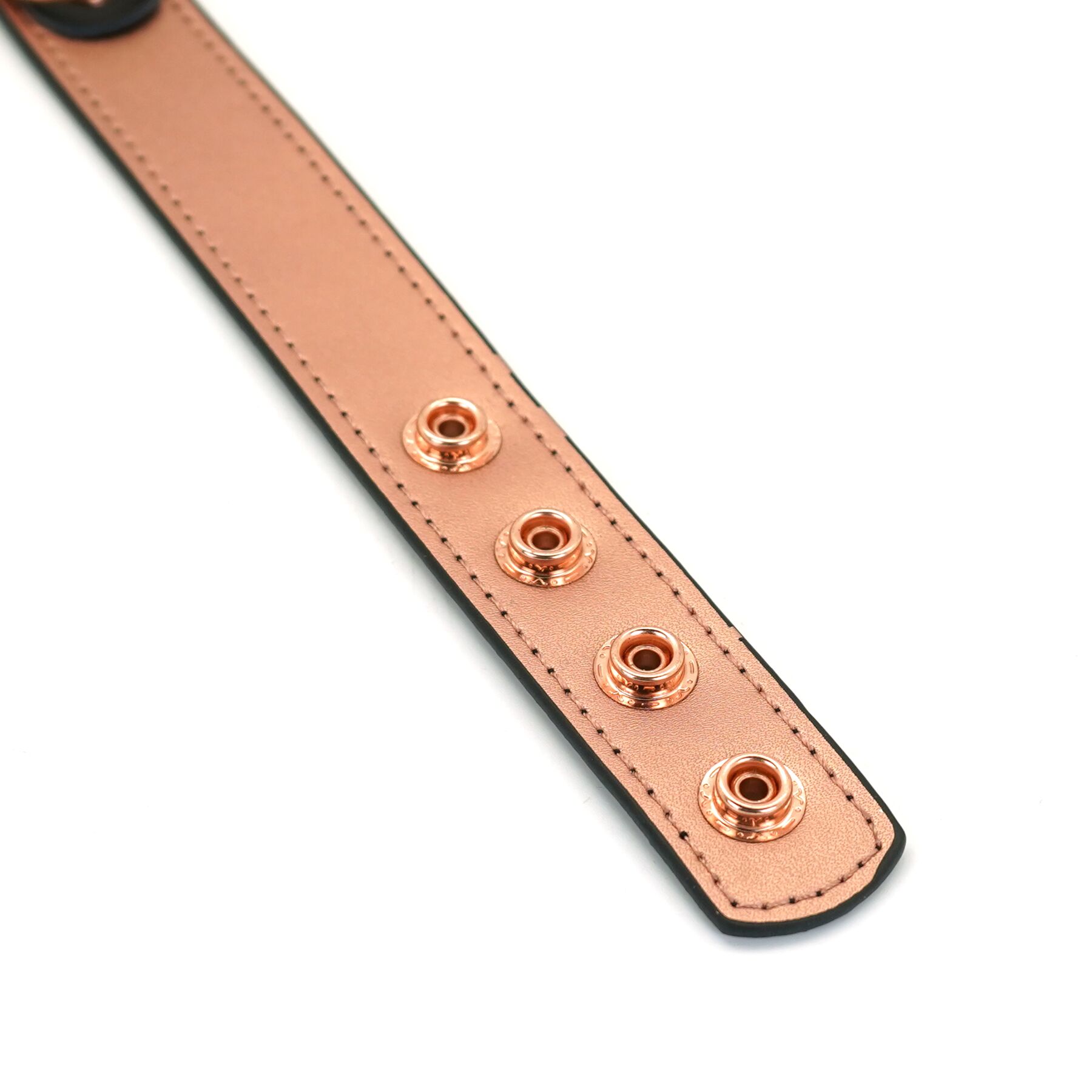 Нашийник із затискачами для сосків Liebe Seele Rose Gold Memory Collar with Nipple Clamps, шкіра