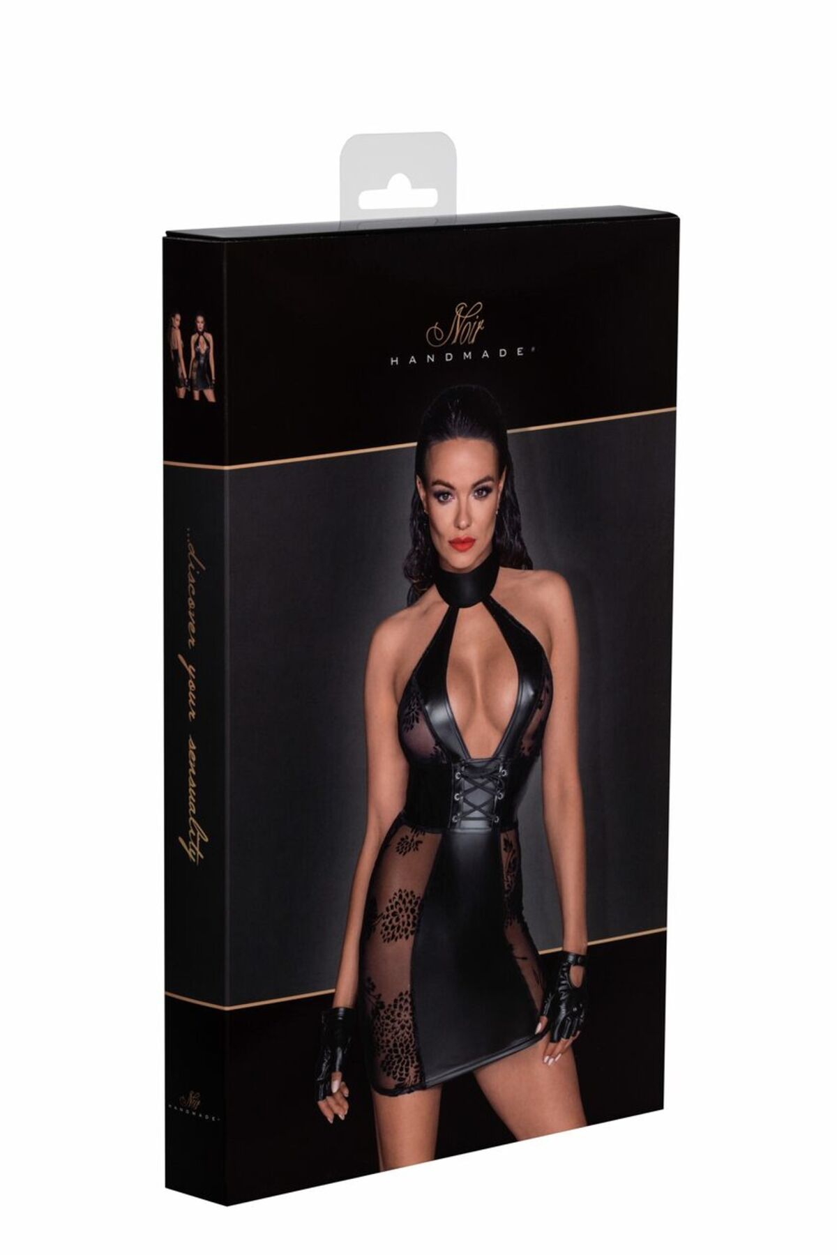 Сукня Noir Handmade F238 Short tulle dress with powerwetlook inserts, S