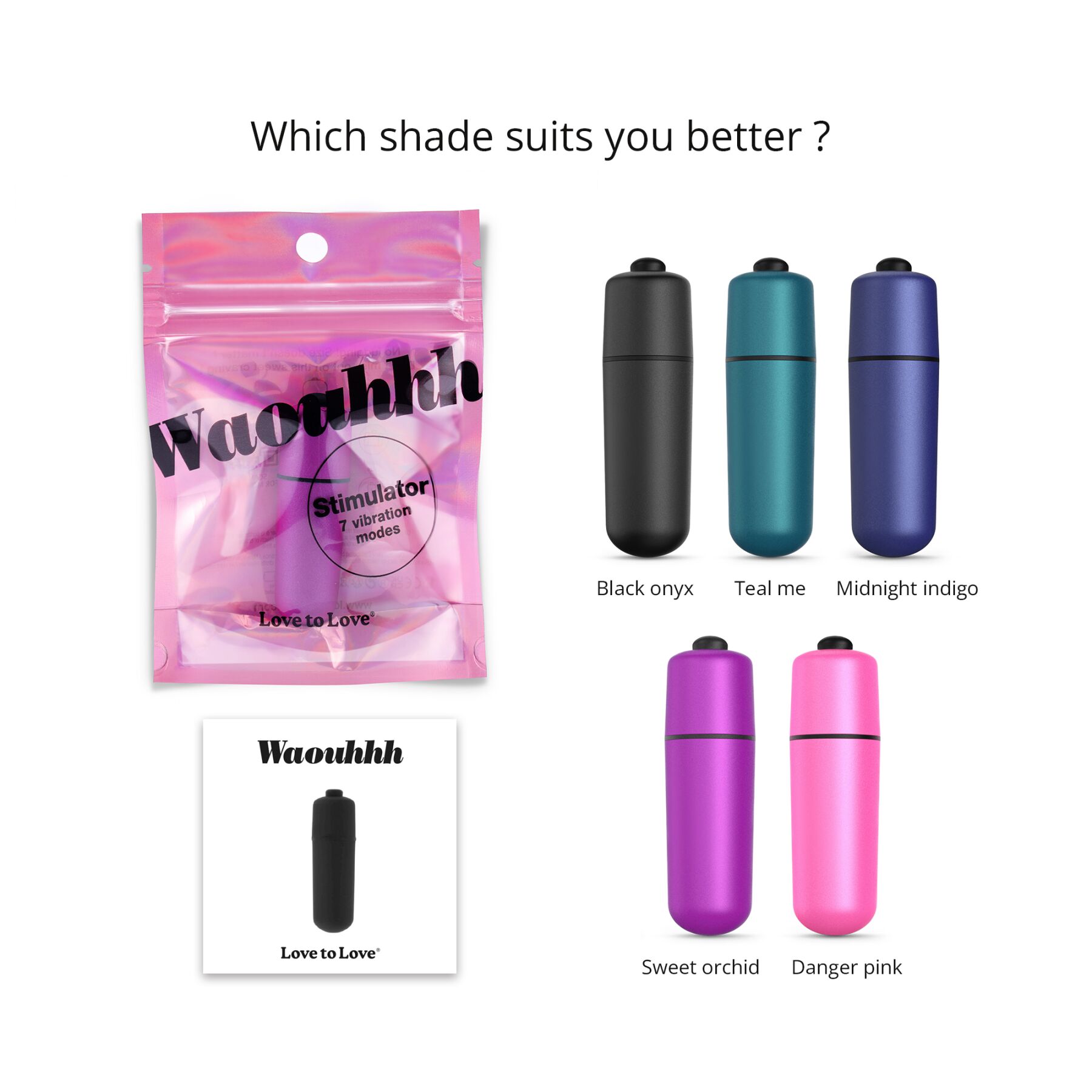 Віброкуля Love To Love WAOUHHH - SWEET ORCHID, 7 режимів, на батарейках