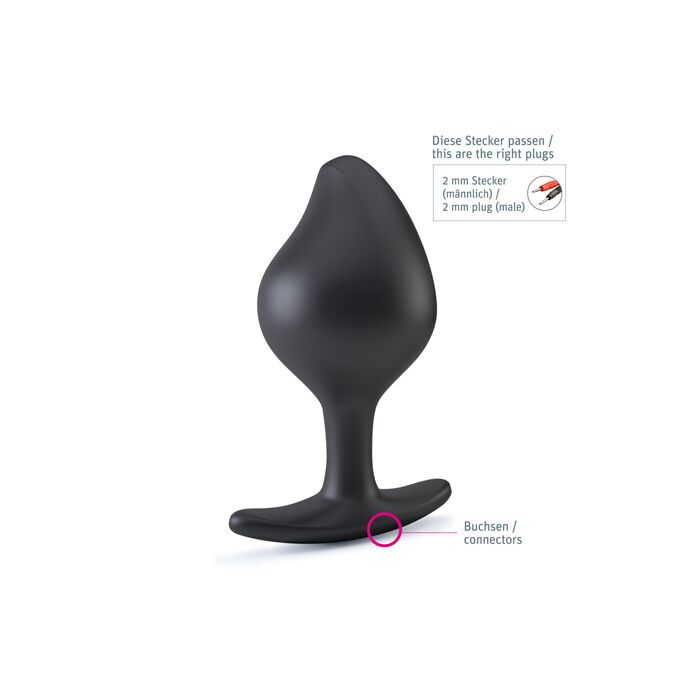 Силіконова анальна пробка Mystim Rocking Force L для електростимулятора, діаметр 4,7 см