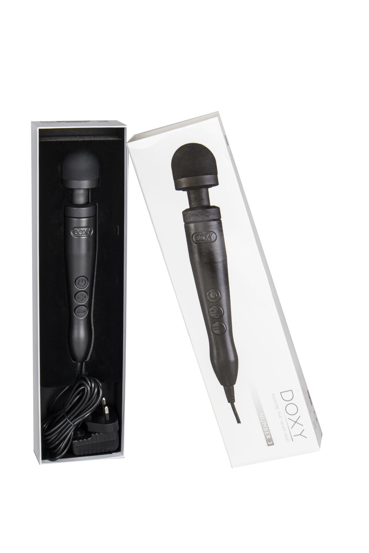 Вібромасажер DOXY Die Cast 3 Matt Black, дуже потужний, живлення 220В, металевий корпус