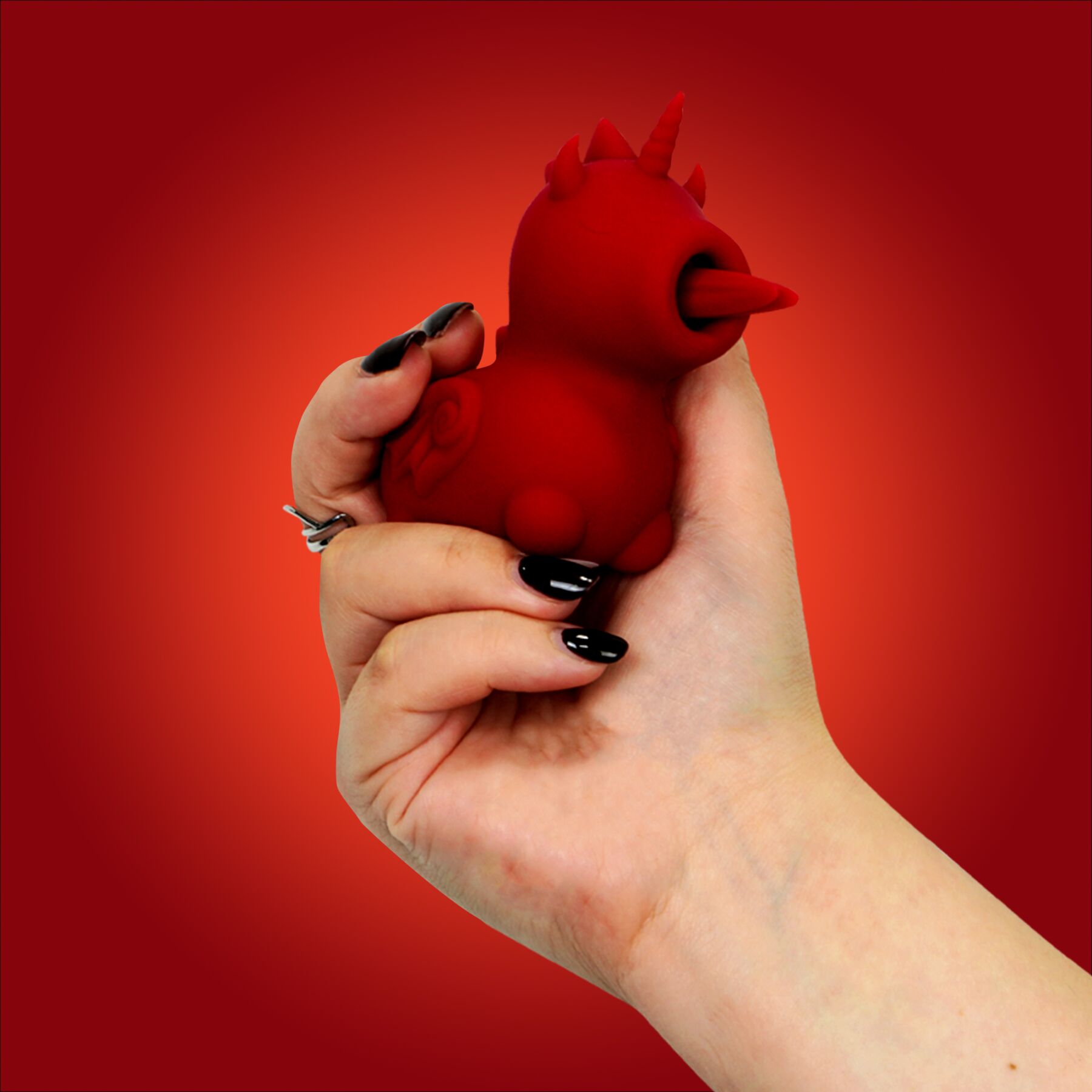 Вібратор-єдиноріжка Unihorn – Blaze Diablo, пестливий роздвоєний язичок