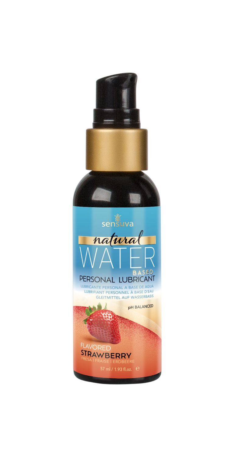 Змазка на водній основі Sensuva Natural Water-Based Strawberry (57 мл) без гліцерину та парабенів